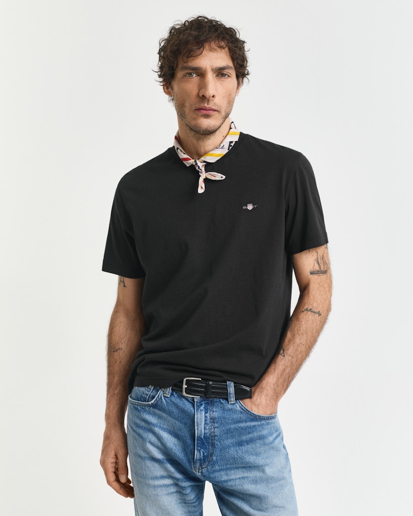 Gant Herren T-Shirts kurz  Black