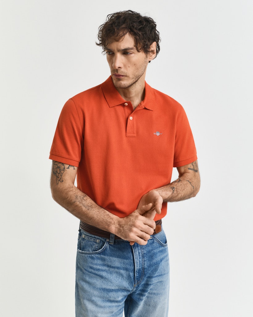 Gant Herren Polo-Shirts  Deep Orange