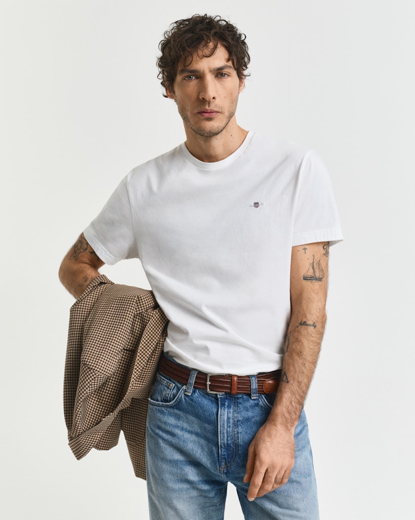 Gant Herren T-Shirts kurz  White