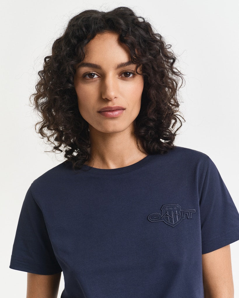 Gant Damen T-Shirts  Evening Blu
