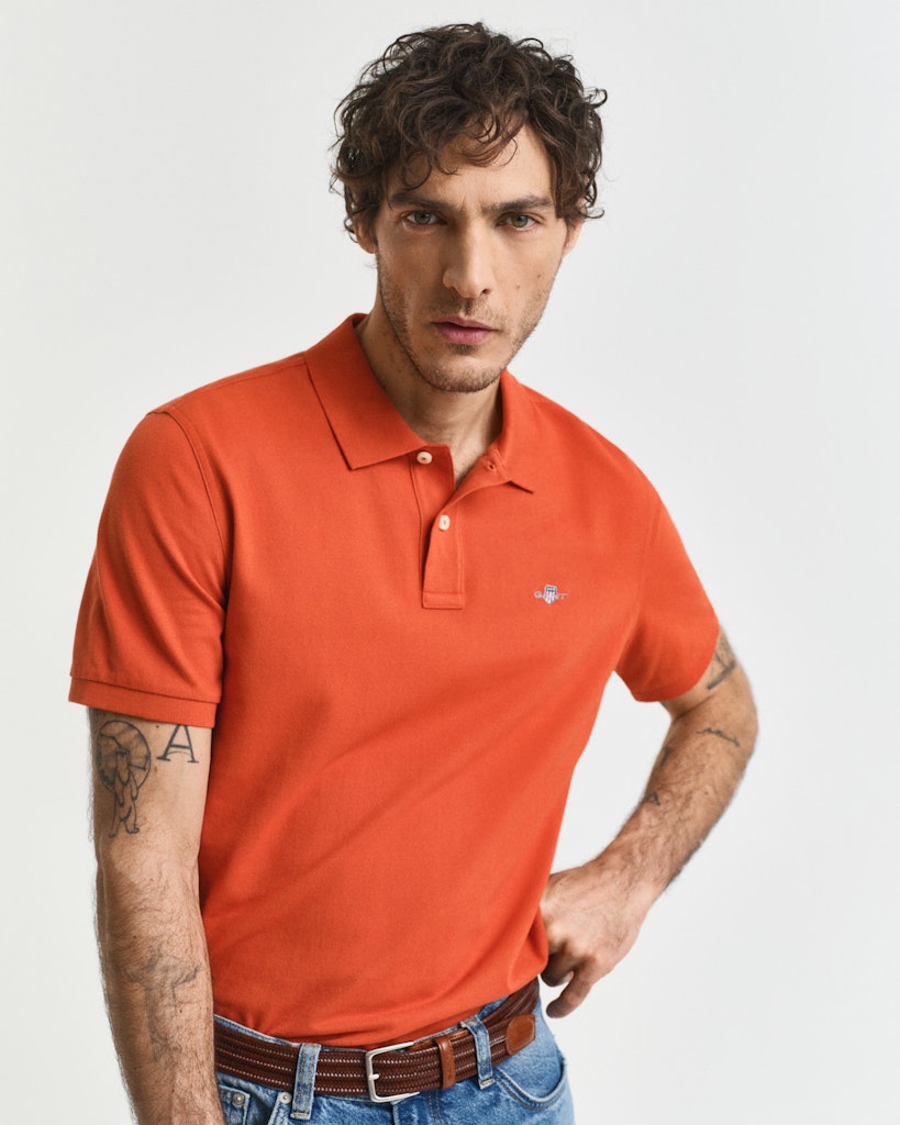 Gant Herren Polo-Shirts Deep Orange