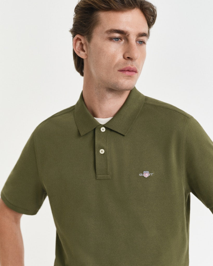 Gant Herren Polo-Shirts Moss Green