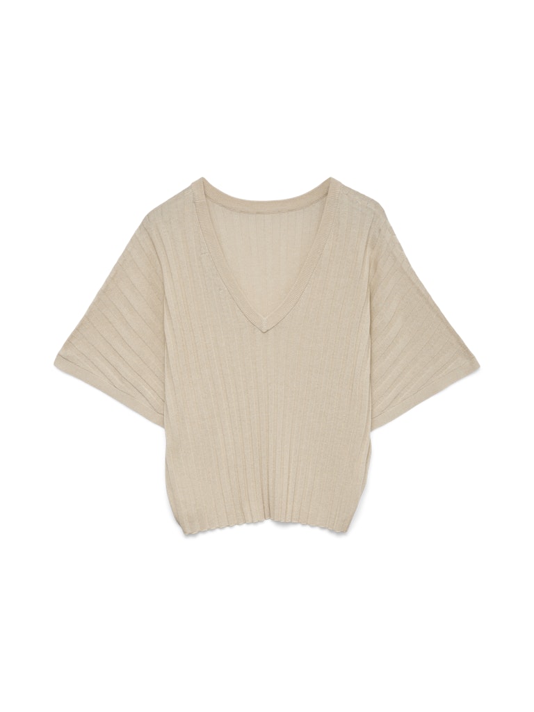 Vero Moda Damen Pullover Oatmeal/W. Mela