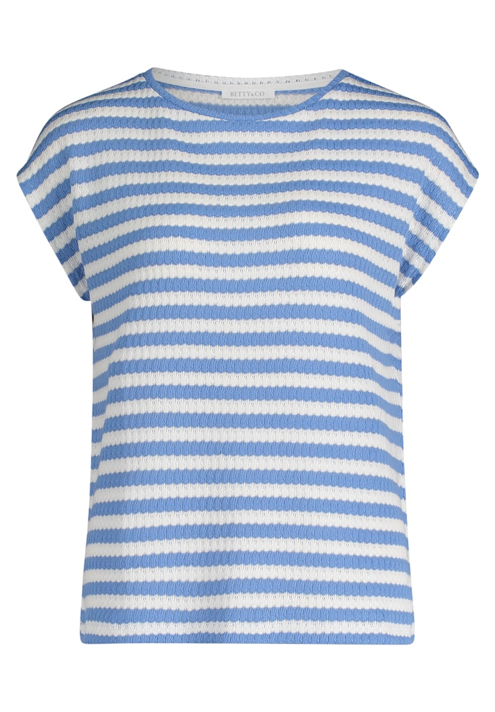 Betty & Co Damen T-Shirts Blue/Cream