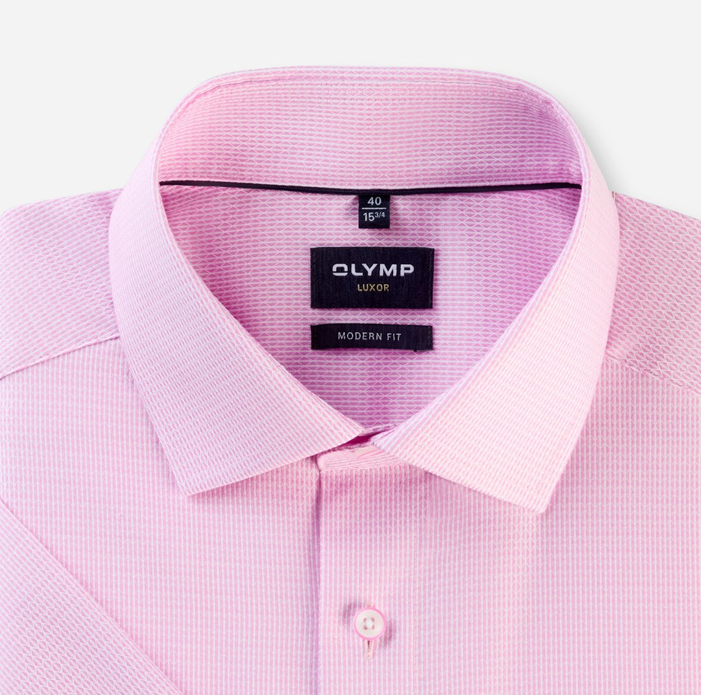 Olymp Herren Hemden kurz  Pink