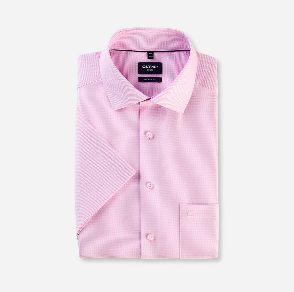 Olymp Herren Hemden kurz  Pink