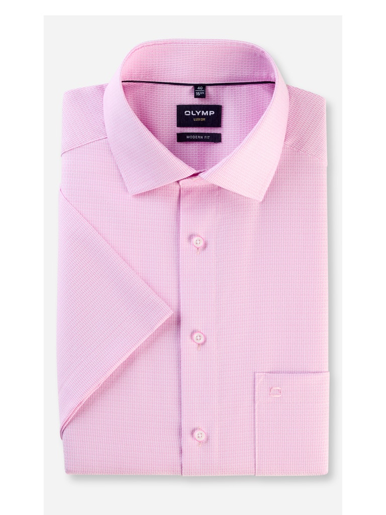 Olymp Herren Hemden kurz  Pink