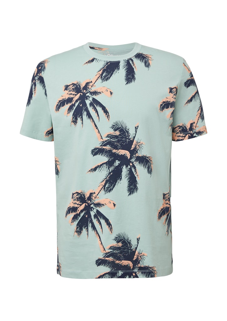 S. Oliver red Herren T-Shirts kurz Blue Green