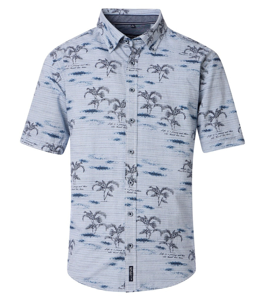 Casa Moda Herren Hemden kurz  Blau