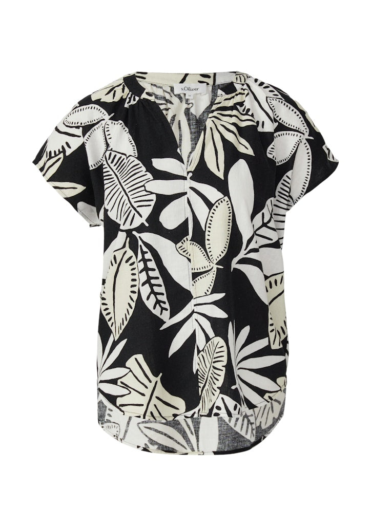 S. Oliver red Damen Blusen Grey/Black