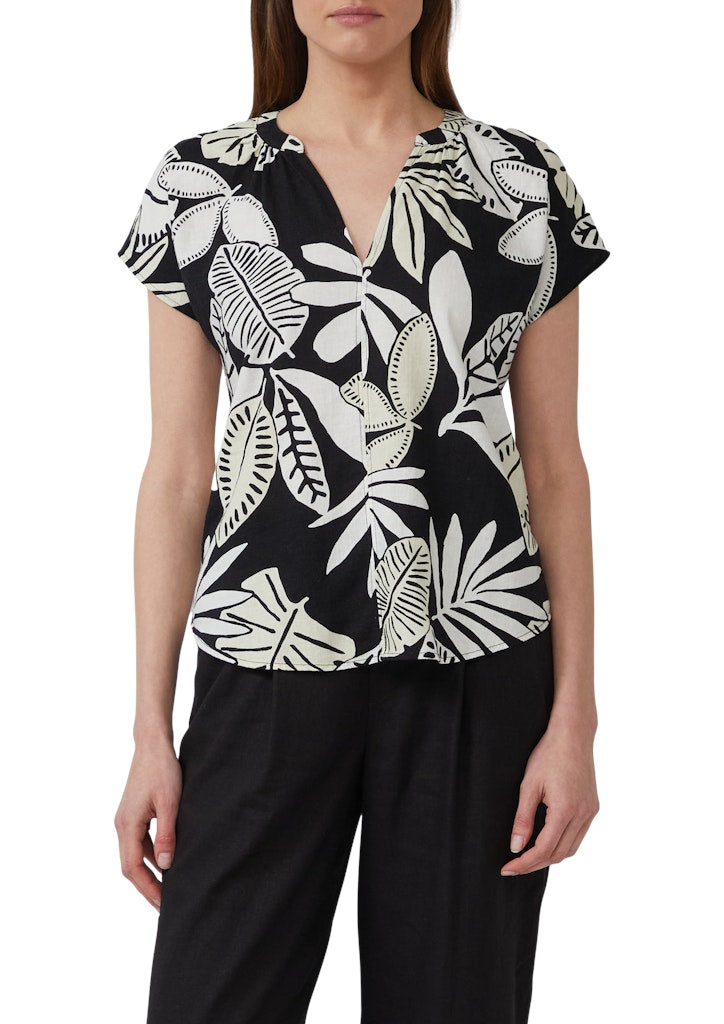 S. Oliver red Damen Blusen Grey/Black