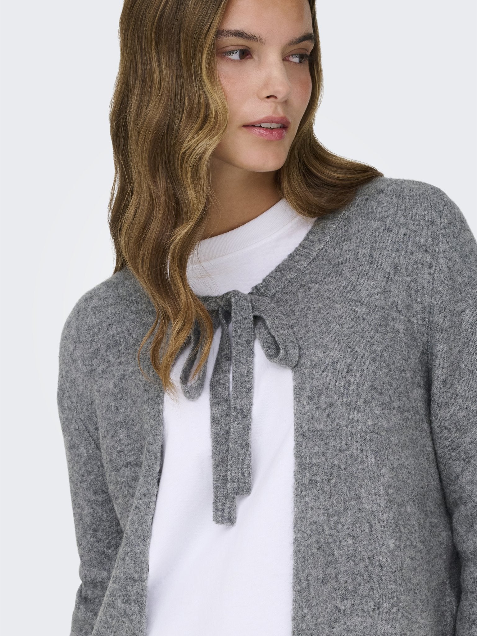 only Damen Strickjacken Medium Grey Mel