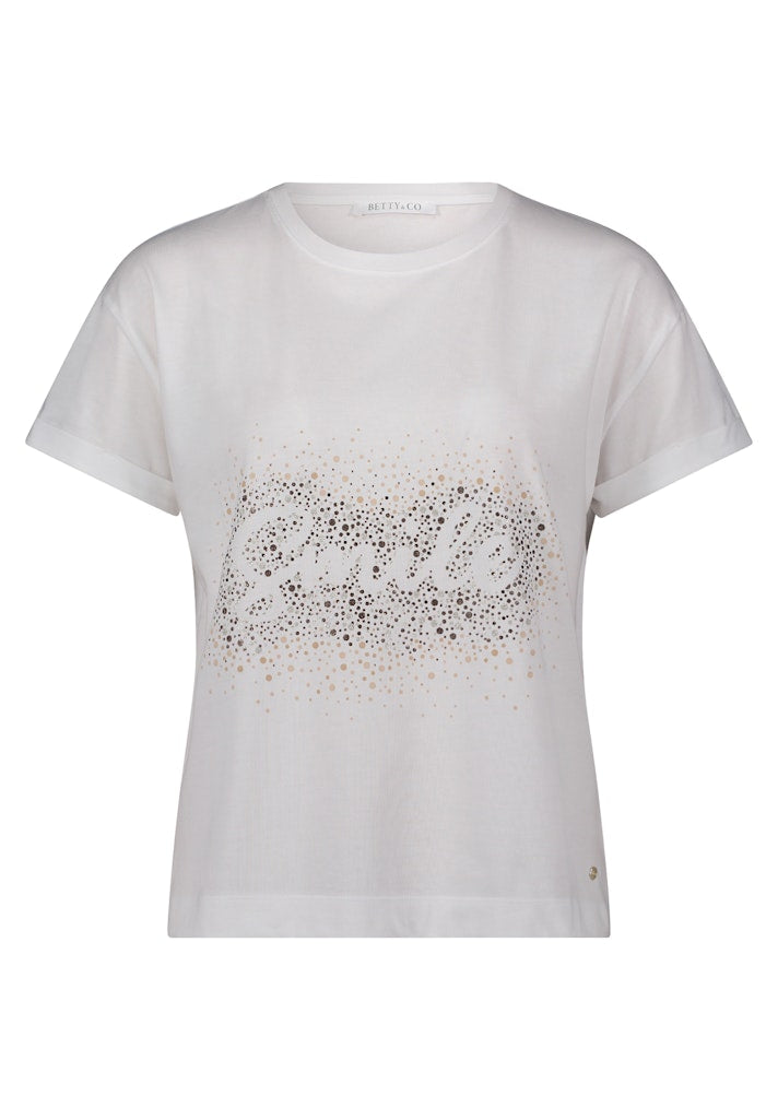 Betty & Co Damen T-Shirts Patch White/Bro