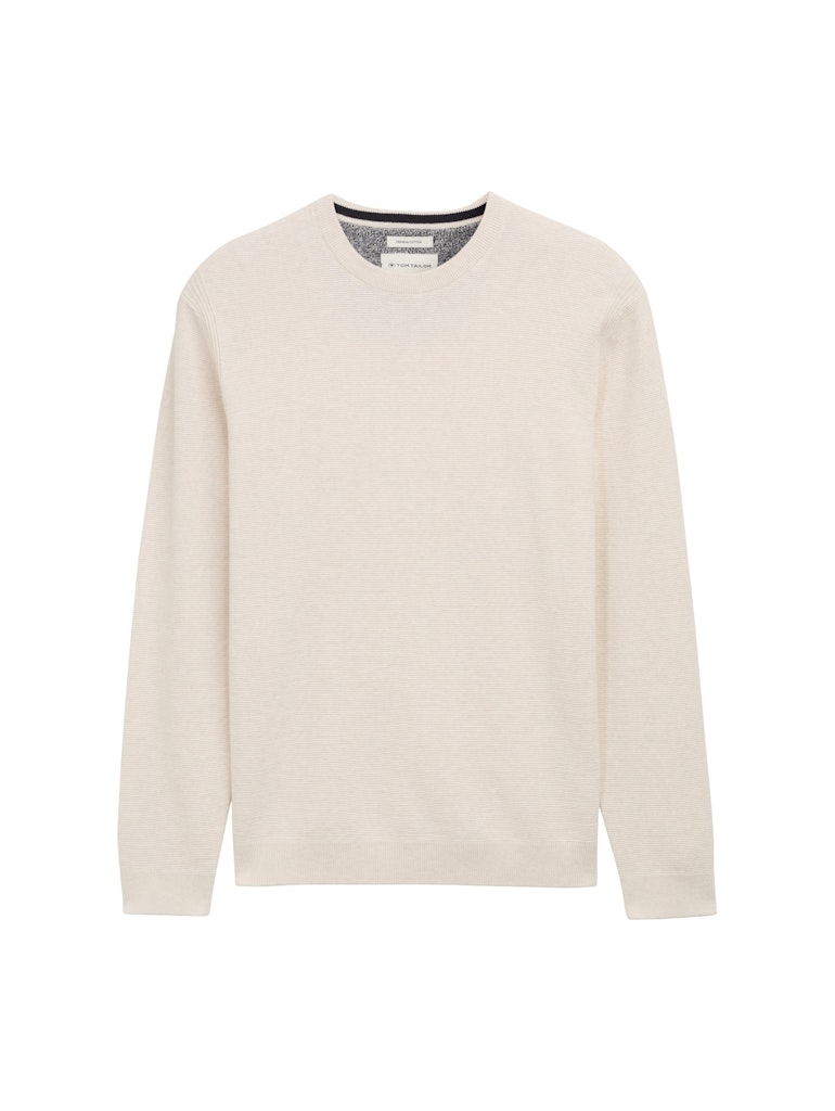 Tom Tailor Herren Pullover Soft Buttercrea