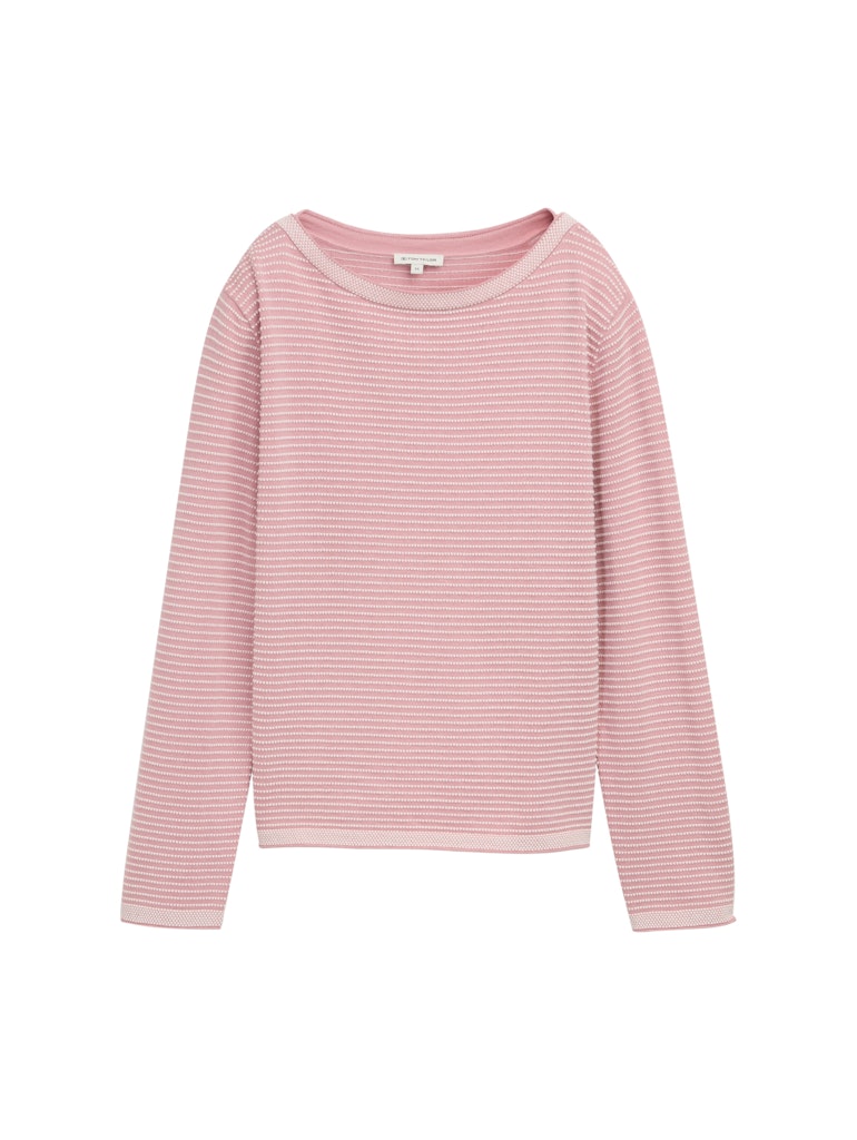Tom Tailor Damen Sweatshirts Rose Bubble Kni