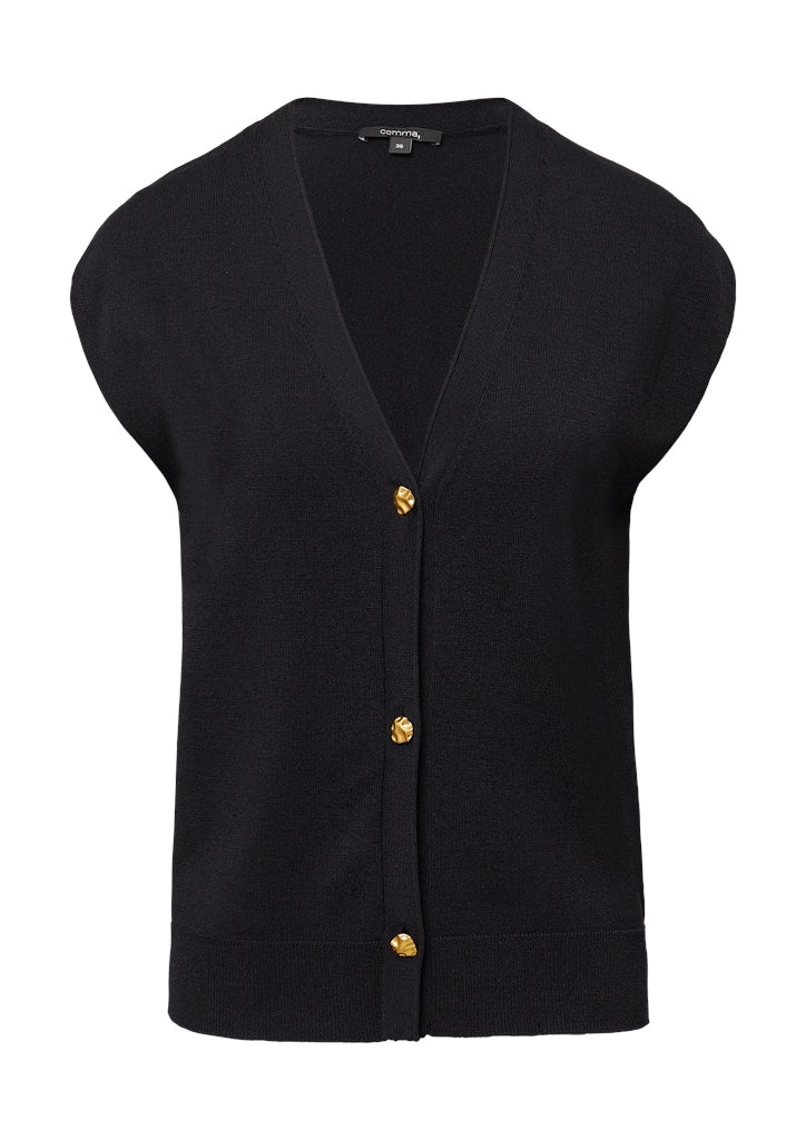 Comma Damen Indoorwesten Grey/Black
