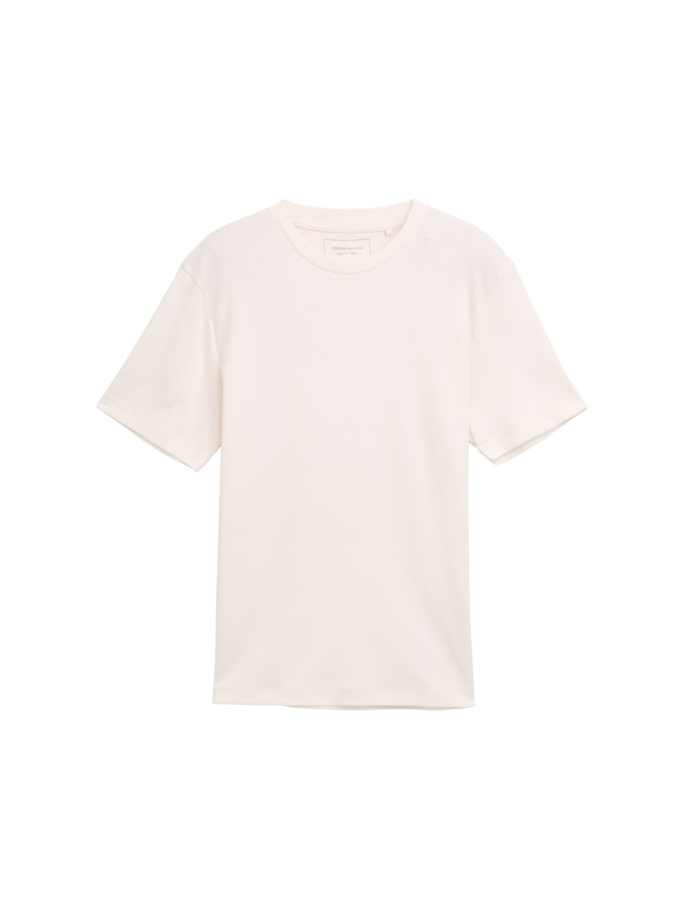 Tom Tailor denim Herren T-Shirts kurz Gardenia White