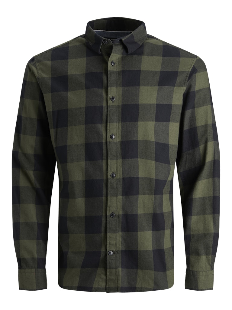 Jack & Jones Herren Hemden lang Dusty Olive/Sli