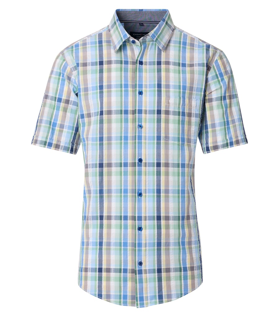 Casa Moda Herren Hemden kurz  Gruen
