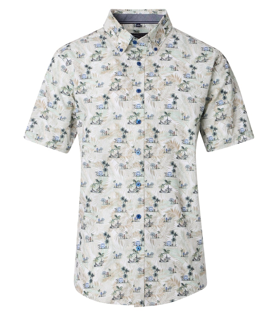 Casa Moda Herren Hemden kurz  Gruen