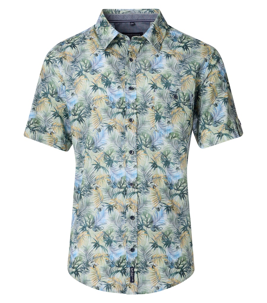 Casa Moda Herren Hemden kurz  Gruen