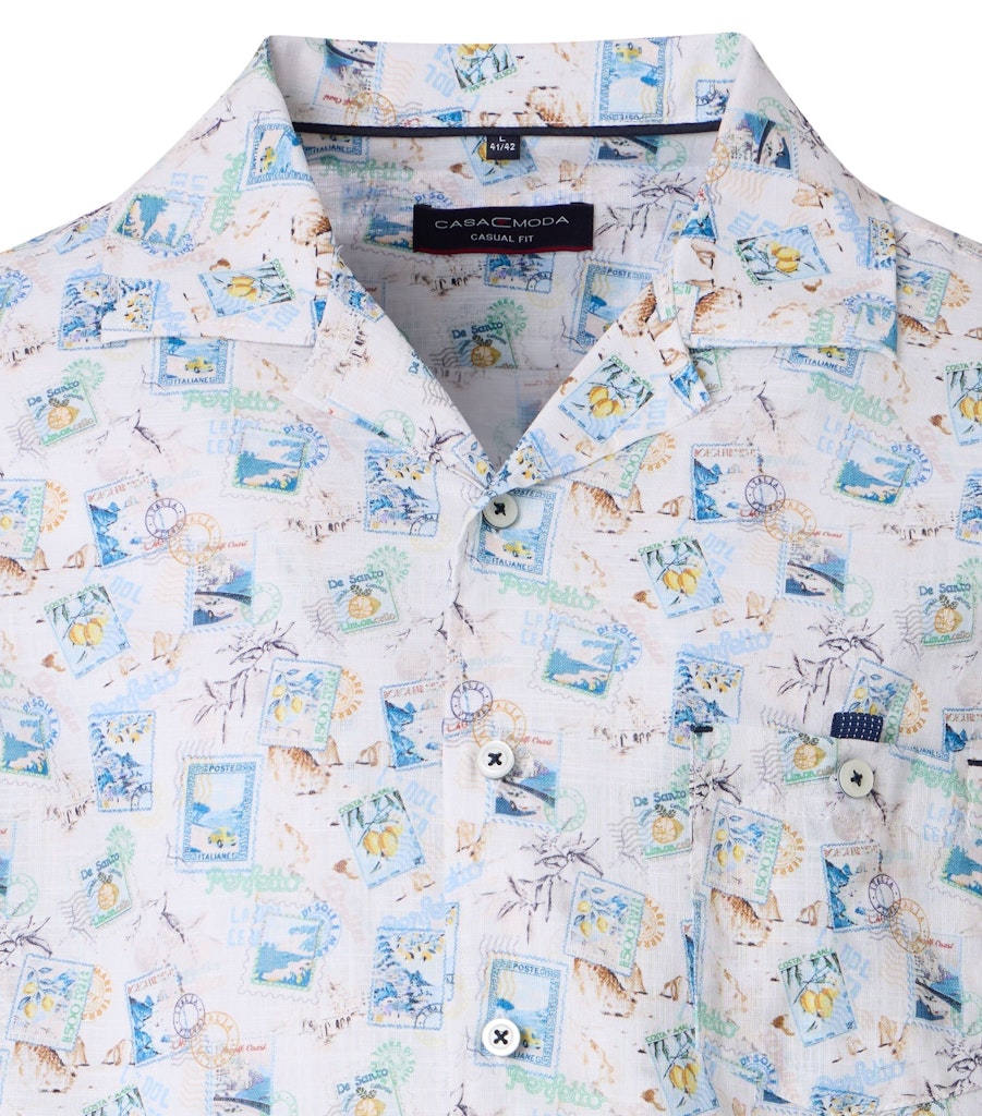 Casa Moda Herren Hemden kurz  Blau