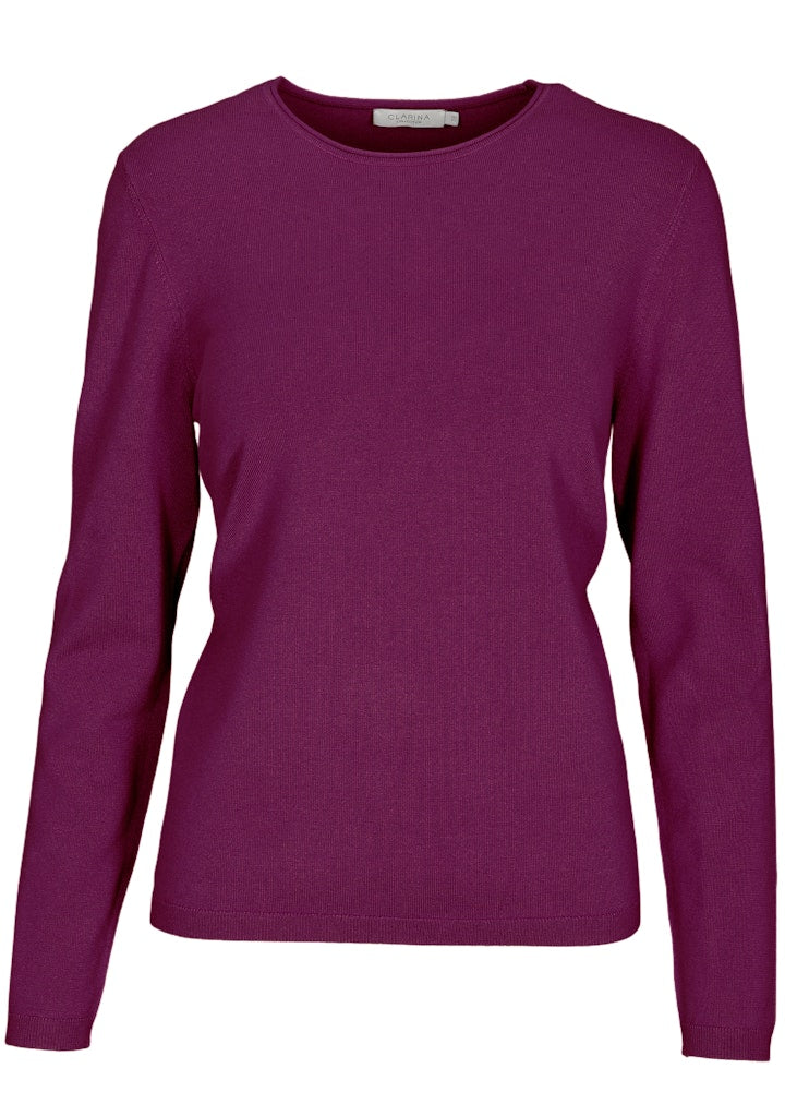 Clarina Damen Pullover  Pflaume