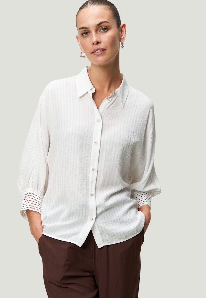Zero Damen Blusen Offwhite