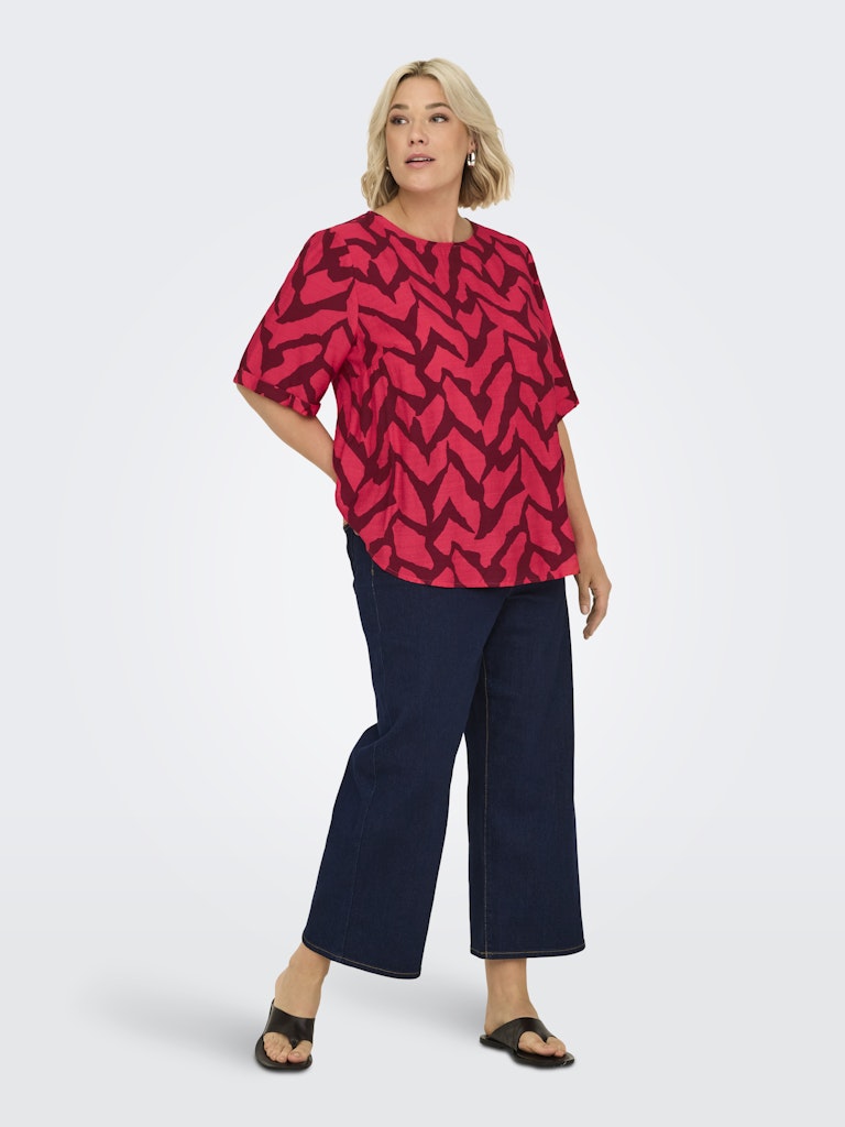 Only Caramkoma Damen T-Shirts Hibiscus/Graphi