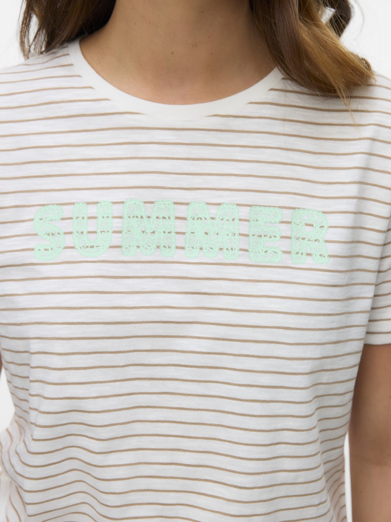 Vero Moda Damen T-Shirts Snow White/Silv
