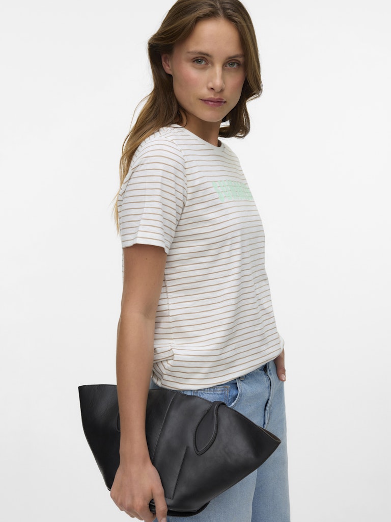 Vero Moda Damen T-Shirts Snow White/Silv