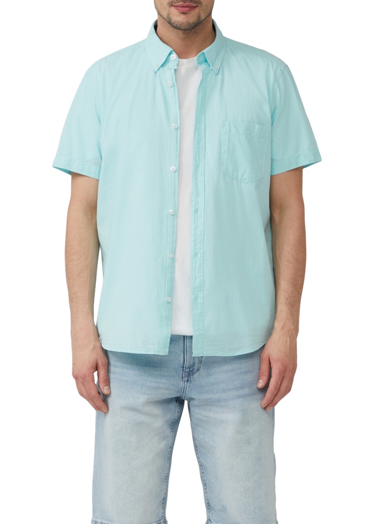 S. Oliver red Herren Hemden kurz Blue Green