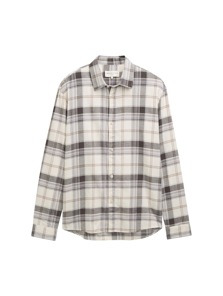 Tom Tailor denim Herren Hemden lang Off White Check