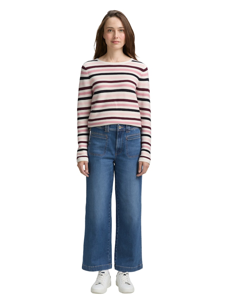 Tom Tailor Damen Pullover Rose Ottoman Kn