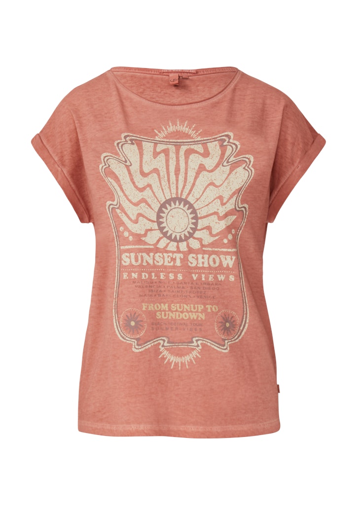 QS by S.Oliver Damen T-Shirts Orange