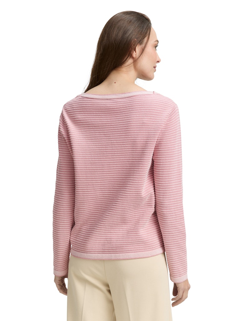 Tom Tailor Damen Sweatshirts Rose Bubble Kni