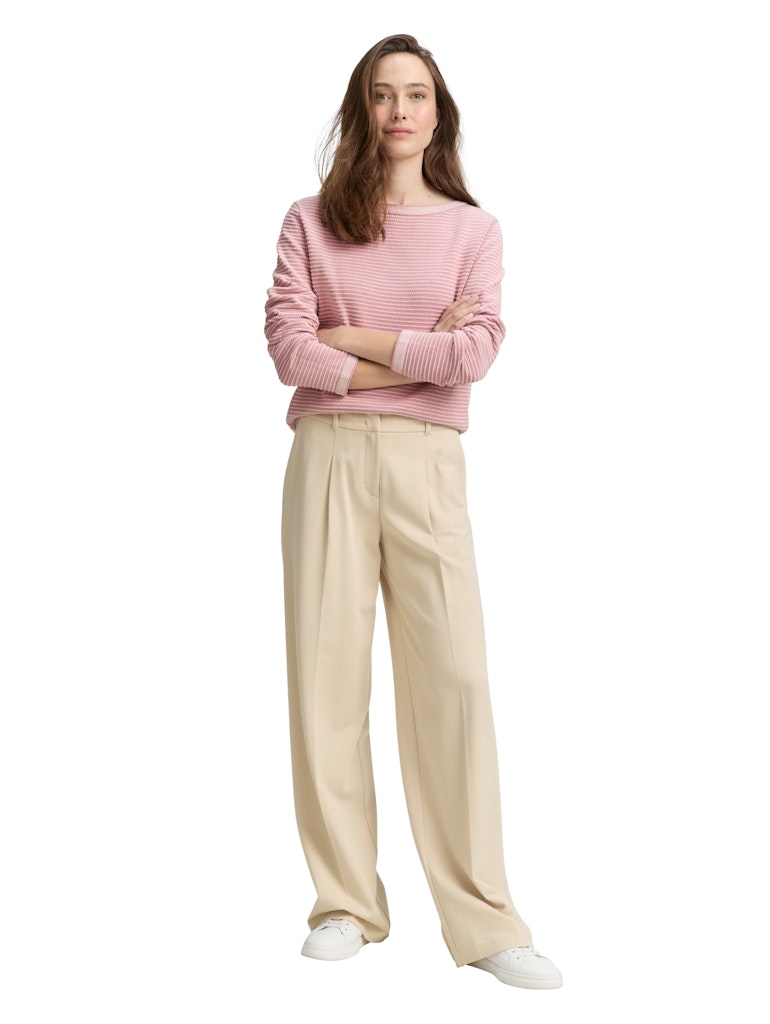 Tom Tailor Damen Sweatshirts Rose Bubble Kni
