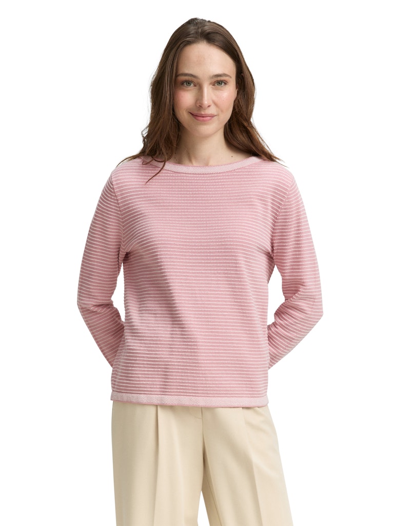 Tom Tailor Damen Sweatshirts Rose Bubble Kni