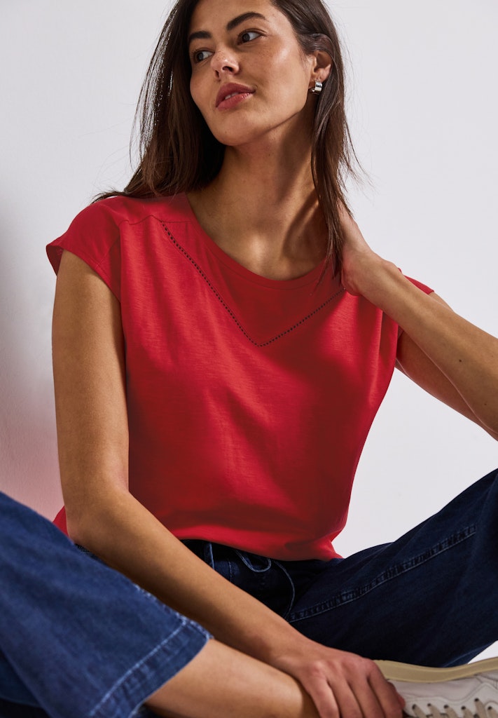 Street One Damen T-Shirts  Glory Red