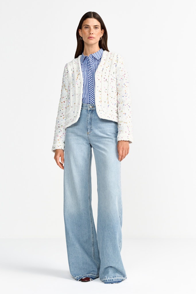 Rich & Royal Damen Blazer Pearl White