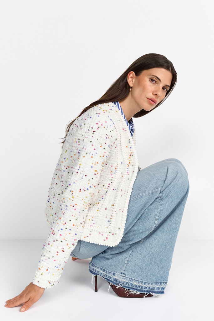 Rich & Royal Damen Blazer Pearl White