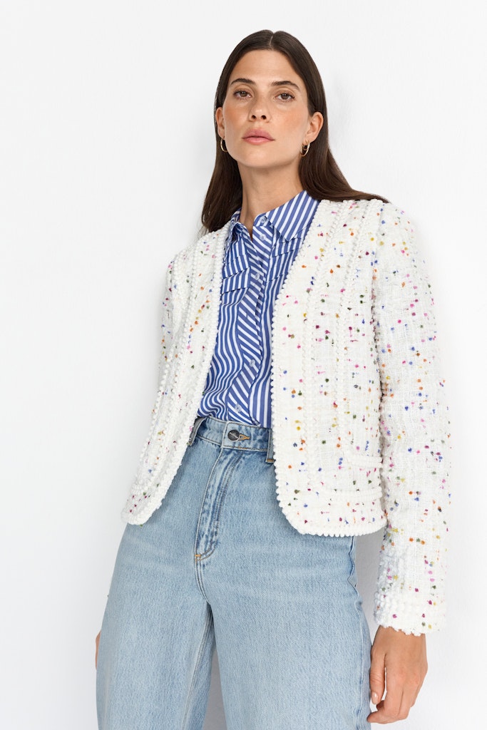 Rich & Royal Damen Blazer Pearl White
