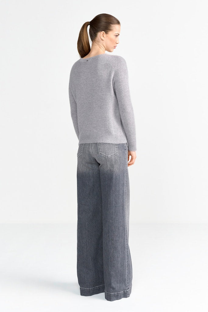 Rich & Royal Damen Pullover Grey Melangé