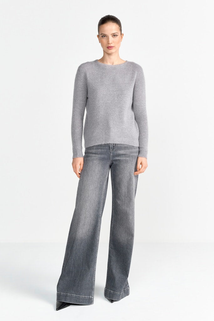 Rich & Royal Damen Pullover Grey Melangé