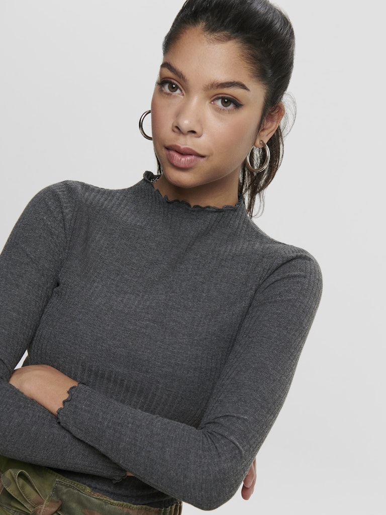 only Damen Tops Dark Grey Melan