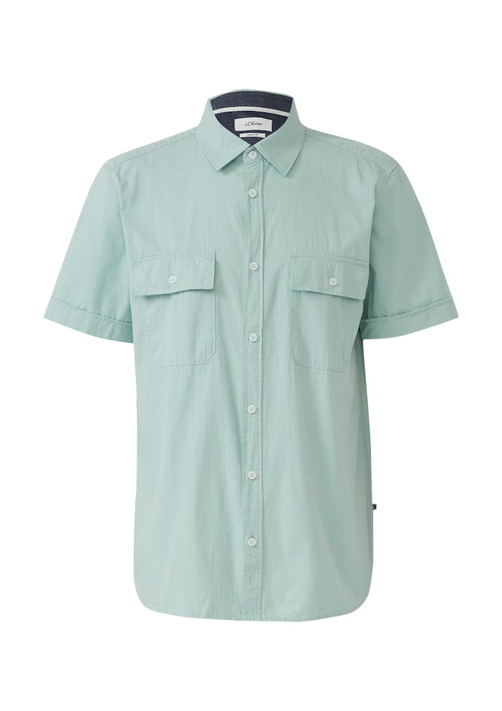 S. Oliver red Herren Hemden kurz Blue Green
