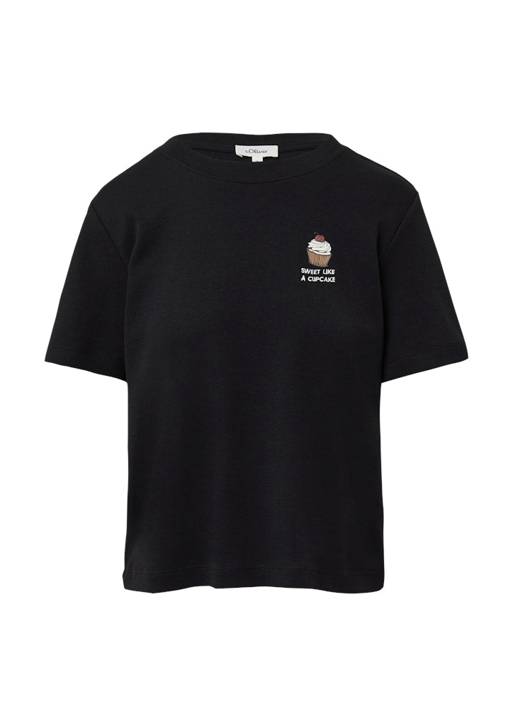 S. Oliver red Damen T-Shirts Grey/Black