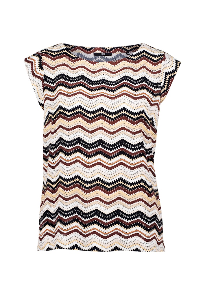 Zero Damen Blusen Beigeblack