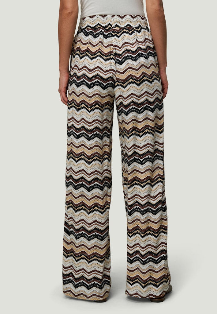 Zero Damen Hosen Beigeblack