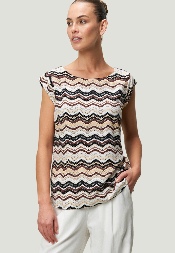 Zero Damen Blusen Beigeblack